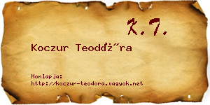 Koczur Teodóra névjegykártya